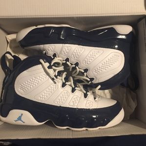Air Jordan 9 gs Y4  white/ University blue